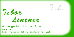 tibor lintner business card